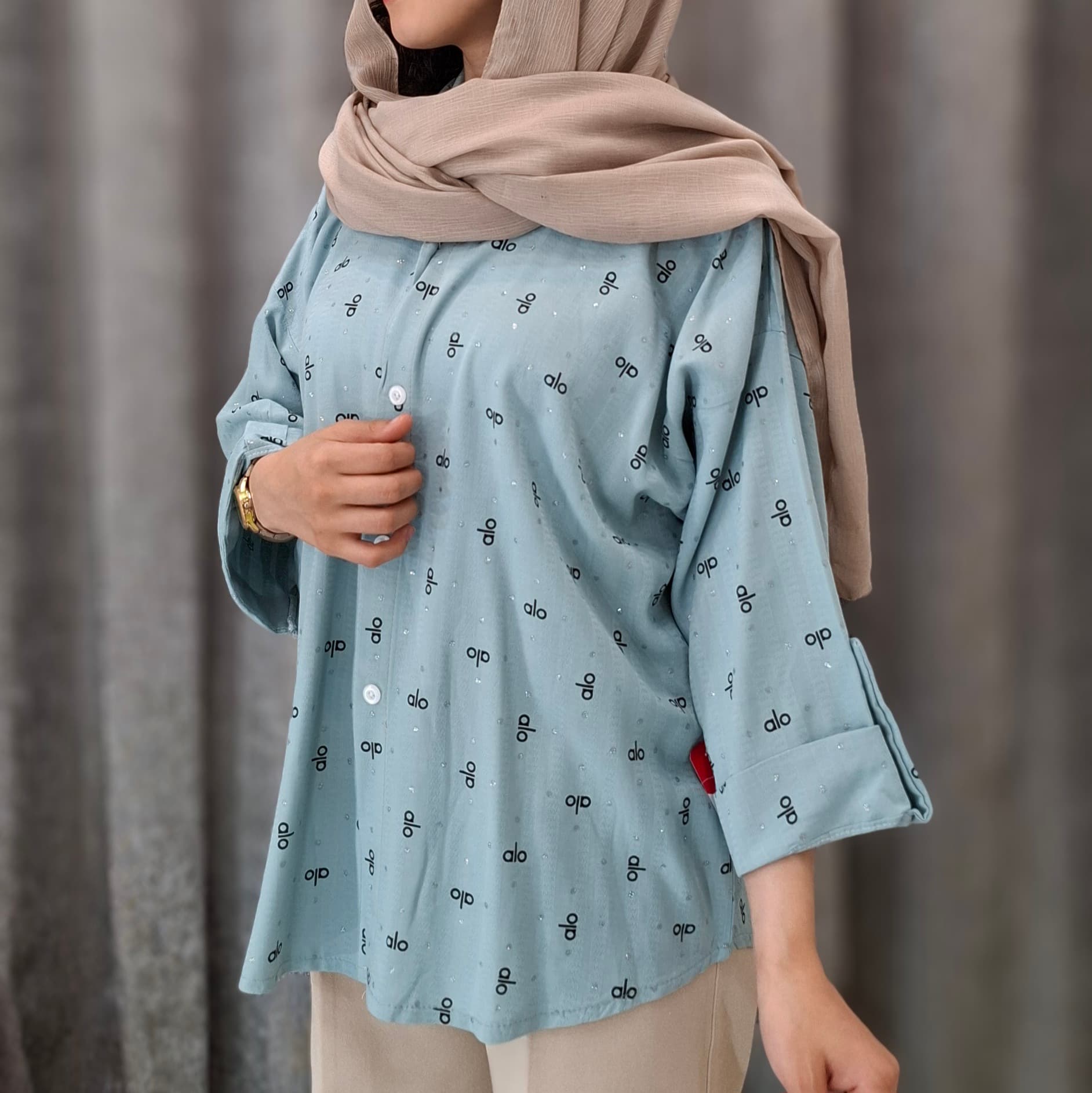 مانتو شیک طرح ALO با جزئیات نگین (زنانه) — تصویر ۴