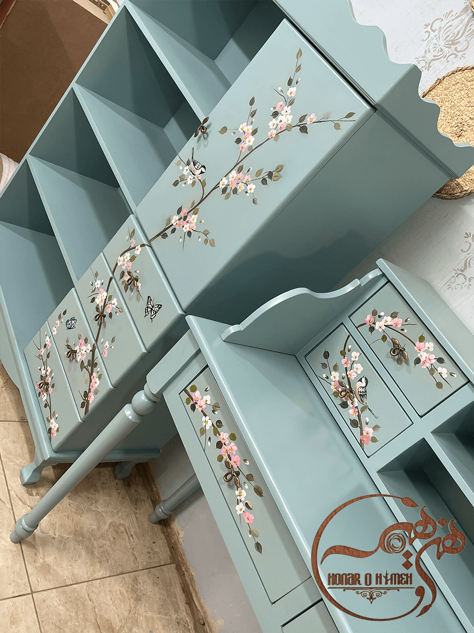 ست میز تحریر و کتابخانه گندم — تصویر ۲