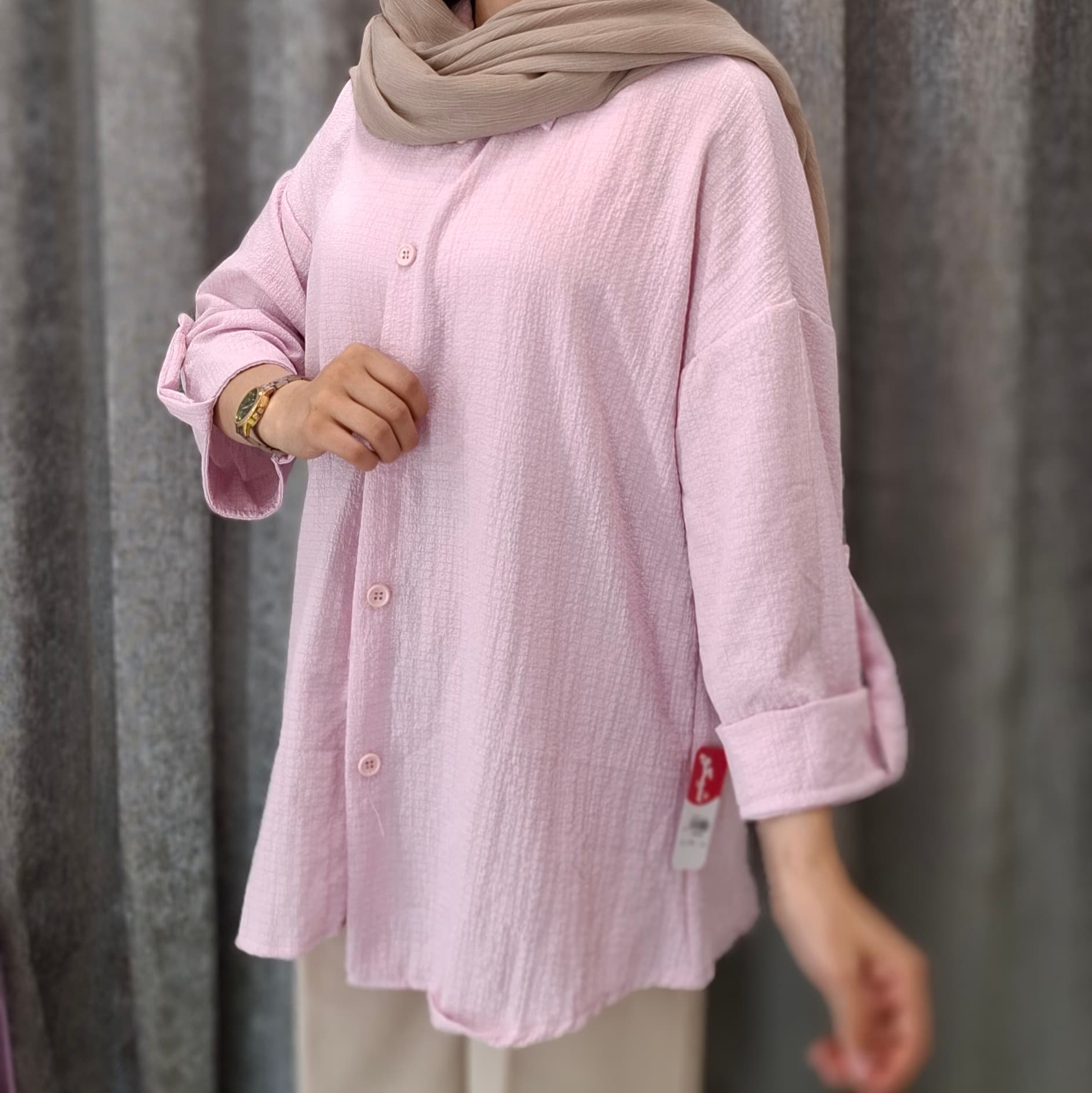 مانتو مدل ینزی ساده یقه شکاری (زنانه) — تصویر ۵
