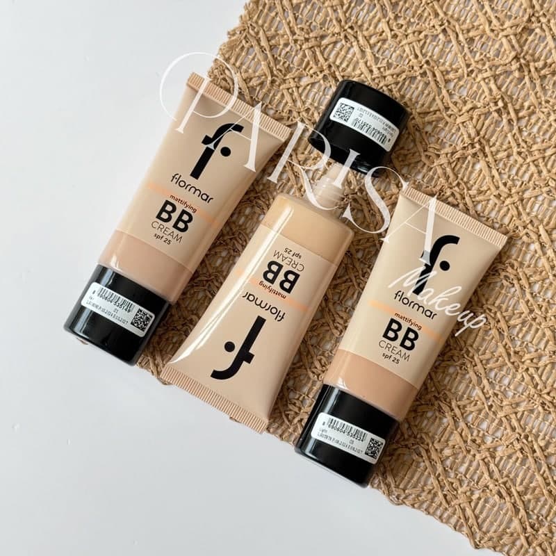 بی بی کرم مات کننده SPF25 فلورمار flormar مدل Mattifying BB Cream کد 002(رنگ Fair/Light)