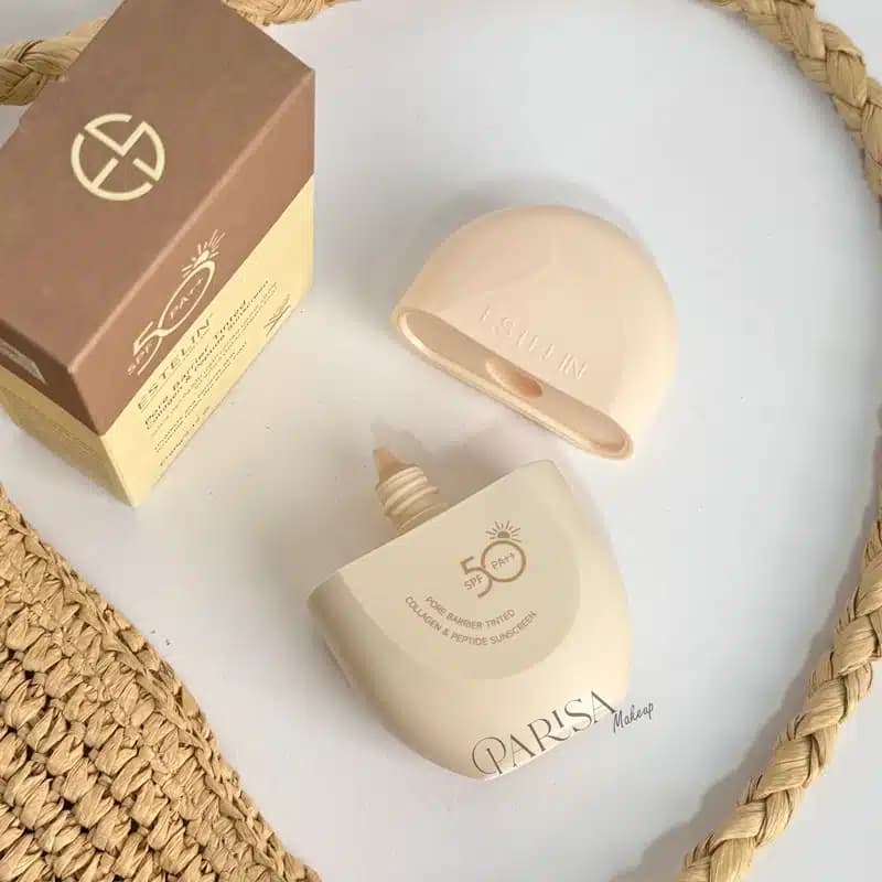 ضدآفتاب رنگی SPF50 استلین Estelin مدل Pore Barrier Tinted Collagen & Peptide Sunscreen(60 گرم) — تصویر ۲