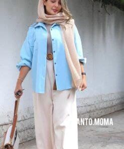 شلوار زنانه بگ کمرکش مازاراتی سدری مدل روژان — تصویر ۴