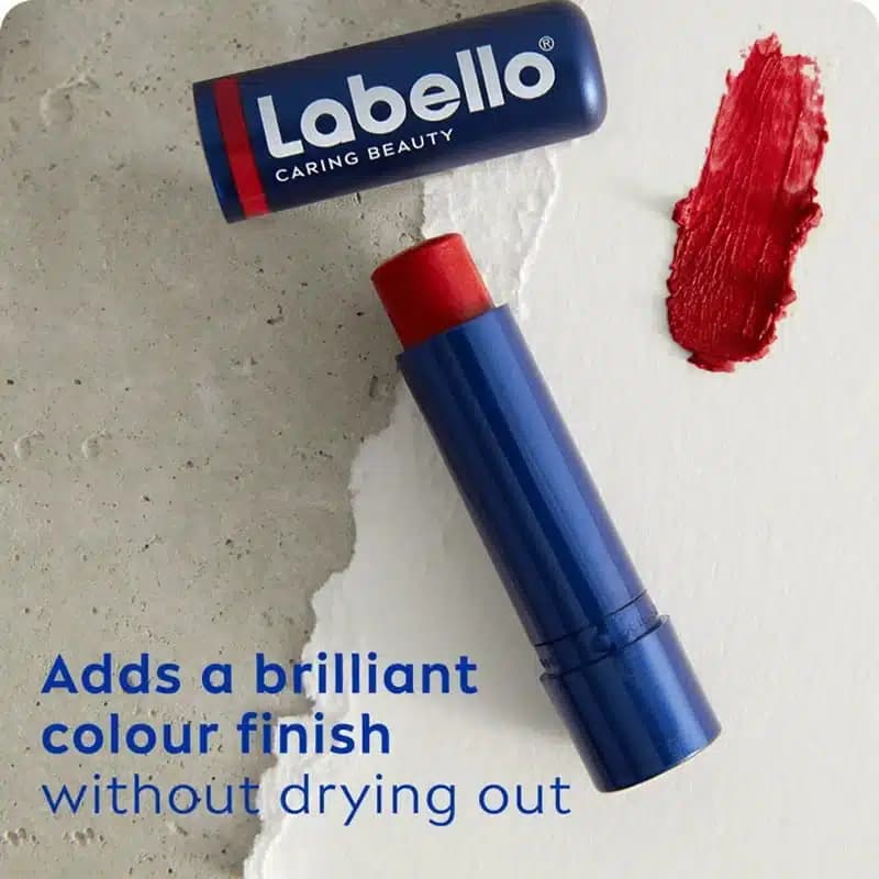 بالم لب رنگی 3 در 1 لبلو Labello مدل SPF30 Caring Beauty رنگ Red — تصویر ۴