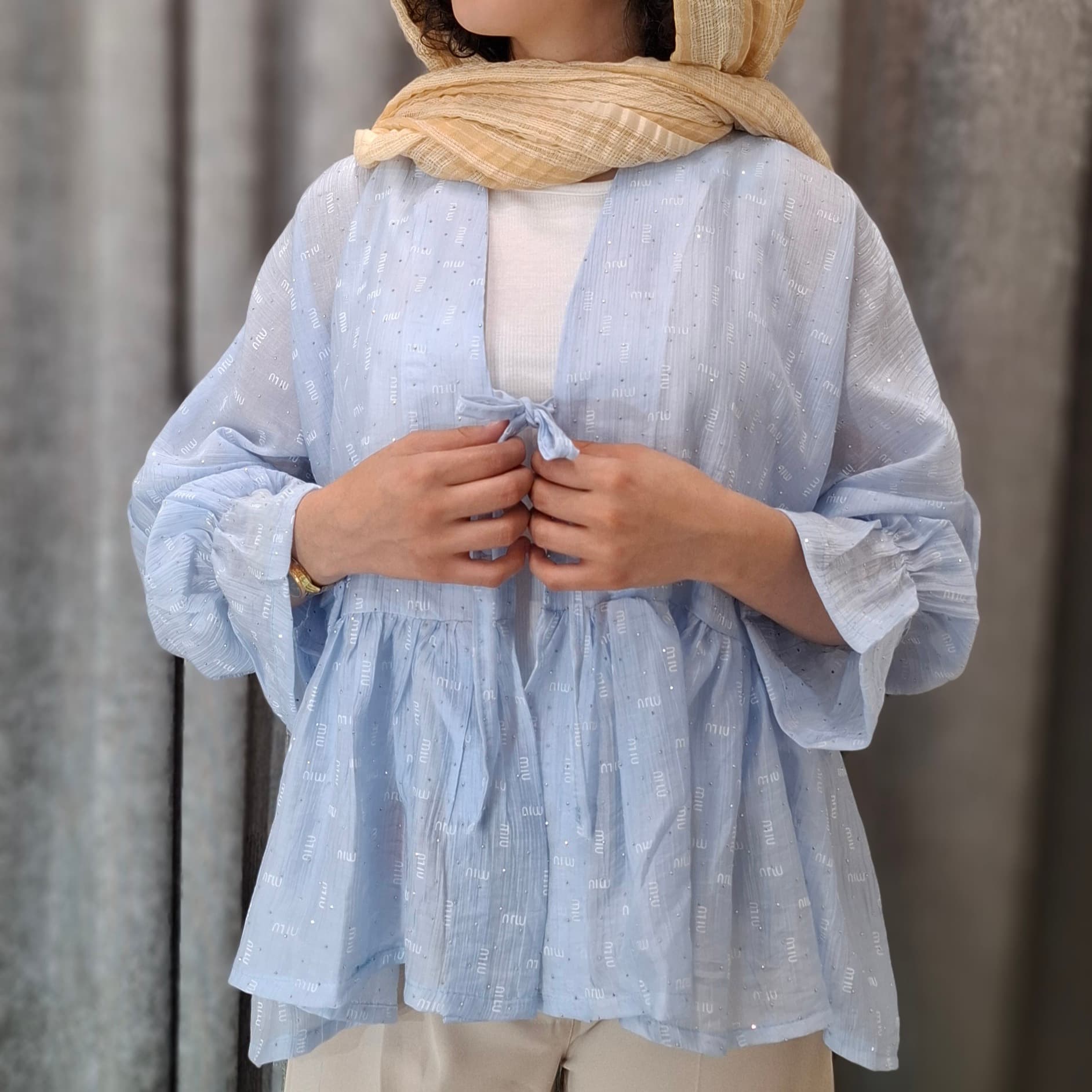 شومیز عروسکی Miu نگین‌دار(زنانه) — تصویر ۵