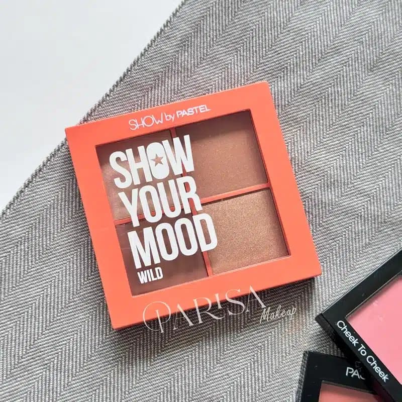 پالت برانزر و هایلایتر 4 رنگ پاستل PASTEL مدل Show Your Mood رنگ Wild کد 441 — تصویر ۴