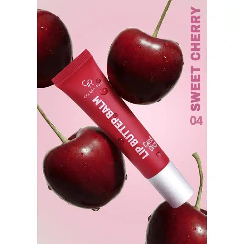 بالم لب کره ای گلدن رز Golden Rose مدل Lip Butter Balm کد 04 رنگ Sweet Cherry — تصویر ۴