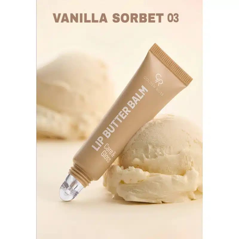 بالم لب کره ای گلدن رز Golden Rose مدل Lip Butter Balm کد 03 رنگ Vanilla Sorbet — تصویر ۴