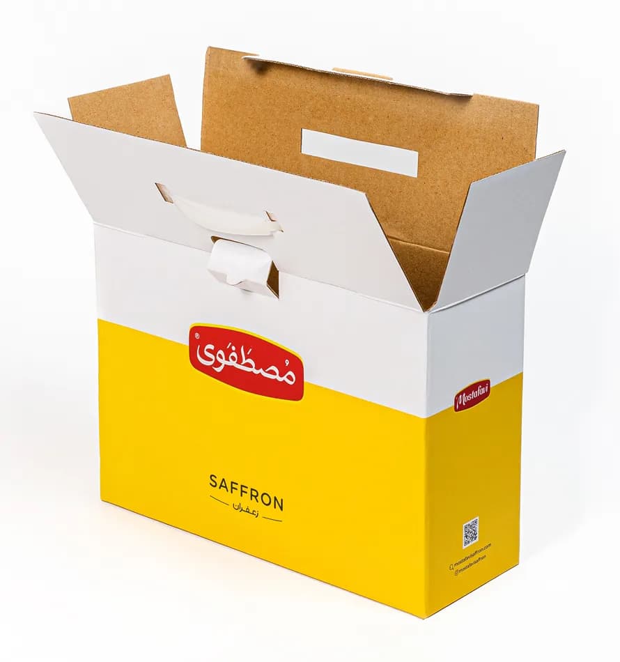 جعبه کارتنی زرد 12.5*24*34 — تصویر ۲