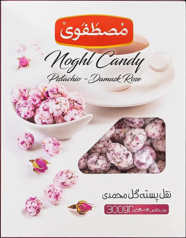 نقل پسته گل محمدی 300گرم