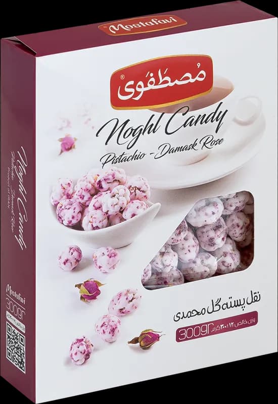 نقل پسته گل محمدی 300گرم — تصویر ۲