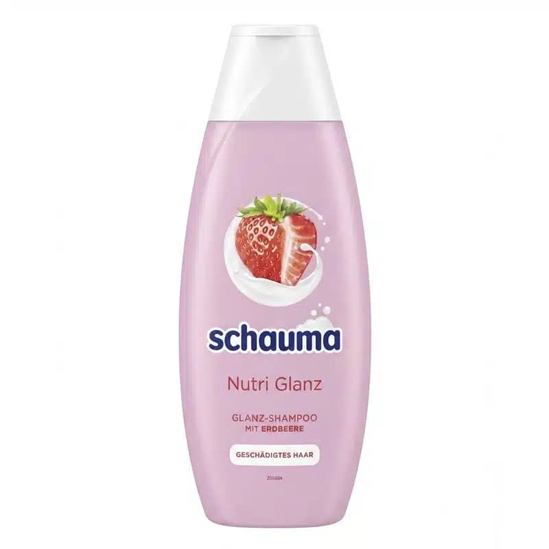 شامپو مغذی حاوی عصاره توت فرنگی و شیربادام شوما Schauma مدل Nutri Glanz(400 میل)