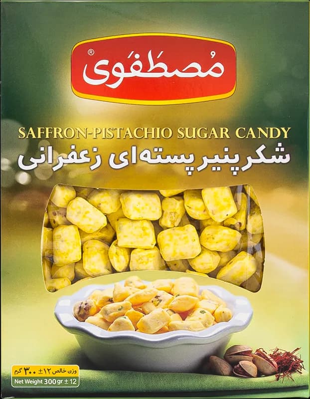 شکرپنیر پسته ای زعفرانی 300 گرم