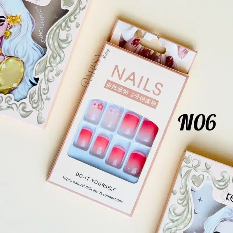 پک 12 عددی ناخن مصنوعی مربعی مدل Nails — تصویر ۷