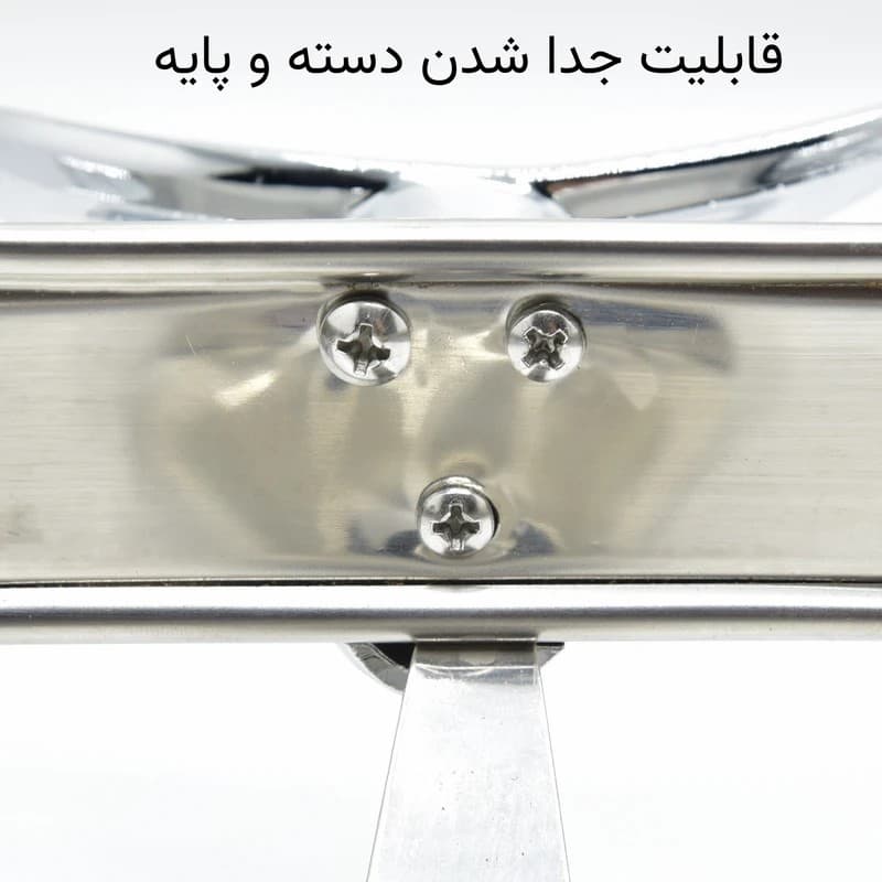سوفله خوری مستطیل کوچک رزلند مدل حلقه نگین استیل طلایی — تصویر ۳