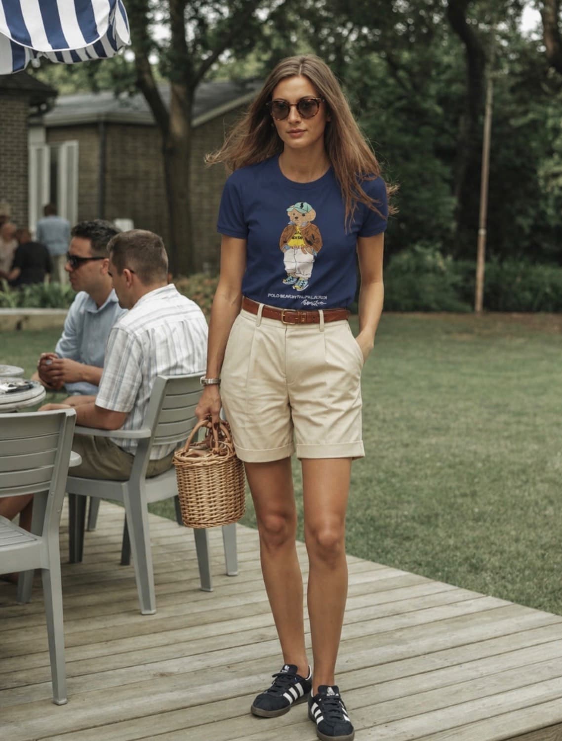 تیشرت زنانه Ralph Lauren در دو رنگ سرمه ای و سفید