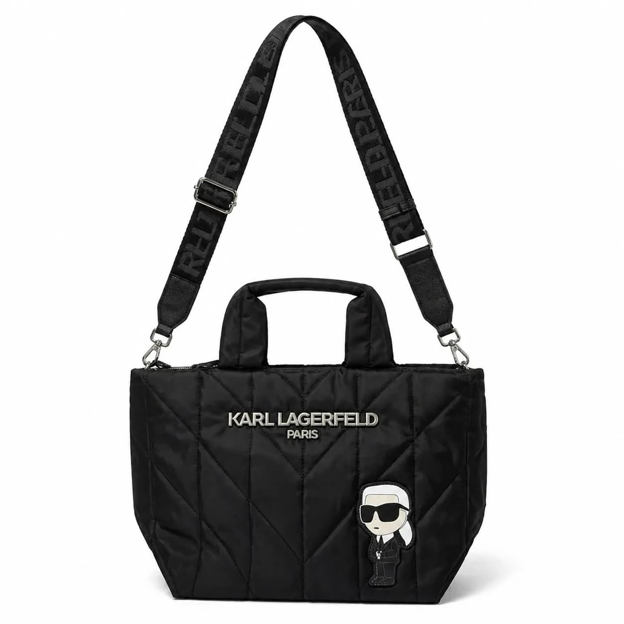 کیف دوشی و دستی مشکی وارداتی KARL LAGERFELD — تصویر ۲