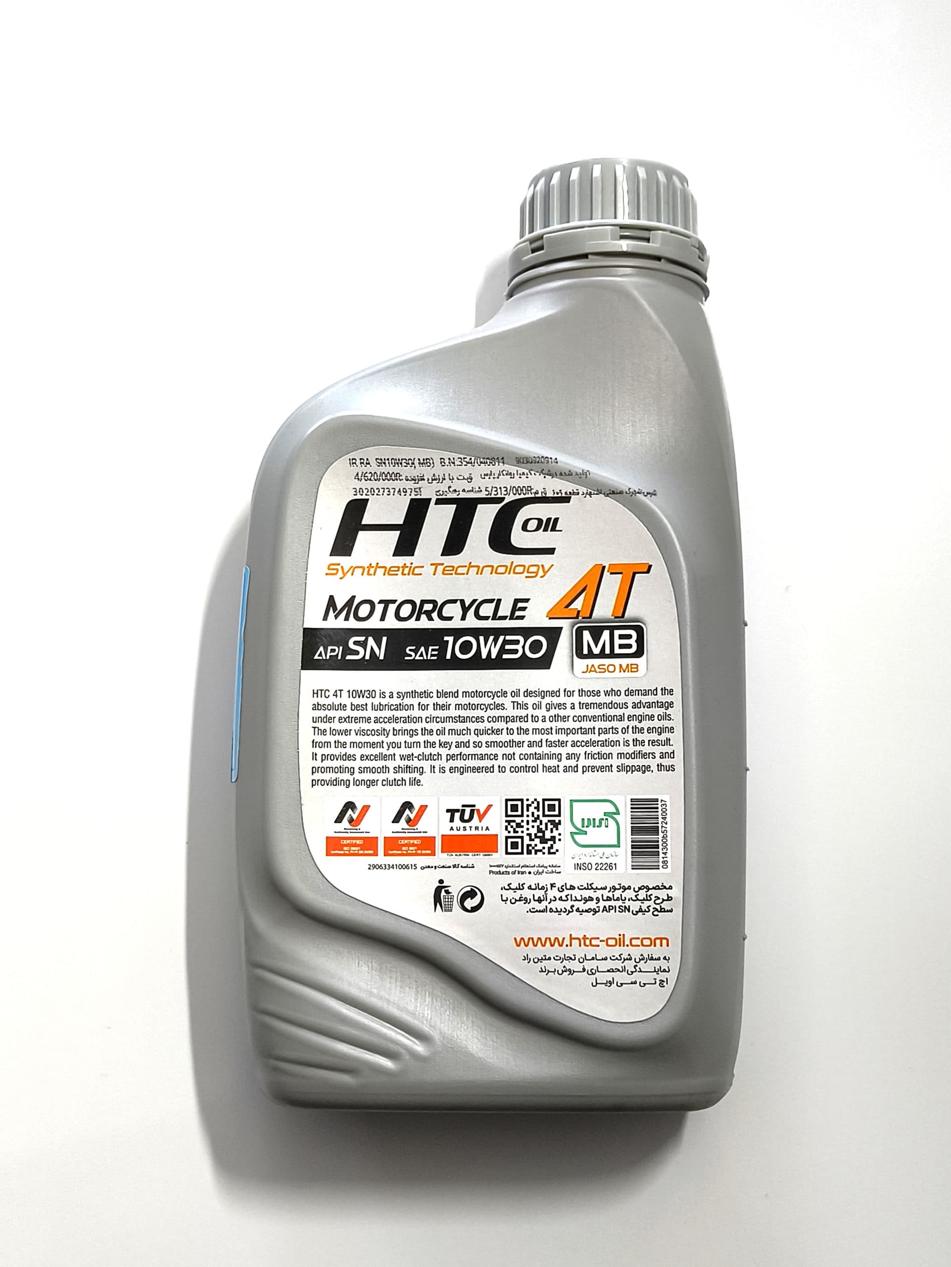 روغن موتورسیکلت HTC 10W30 SN JASO MB — تصویر ۲