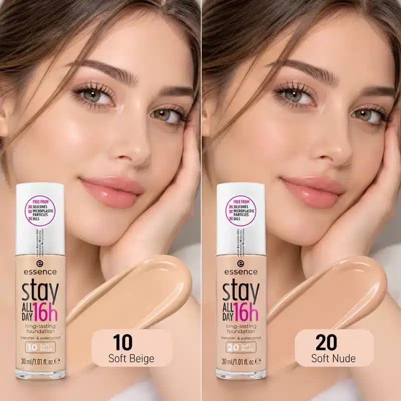 کرم پودر اسنس essence مدل Stay All Day 16h کد 20(رنگ Soft Nude) — تصویر ۳