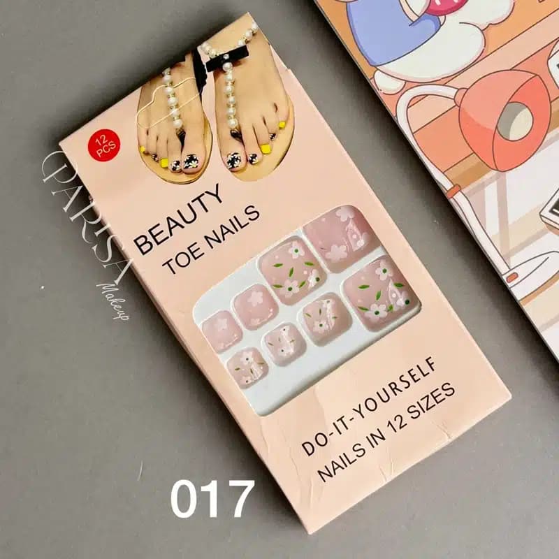 ناخن مصنوعی پا ۱۲ عددی BEAUTY TOE NAILS کد 017