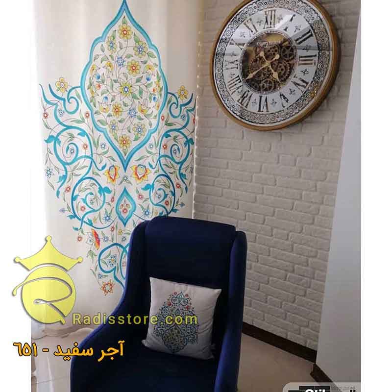 دیوار پوش لوکس طرح آجری سفید — تصویر ۶