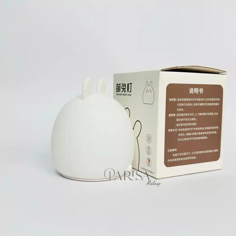 چراغ خواب LED طرح خرگوش سیلیکونی با کنترل لمسی — تصویر ۴