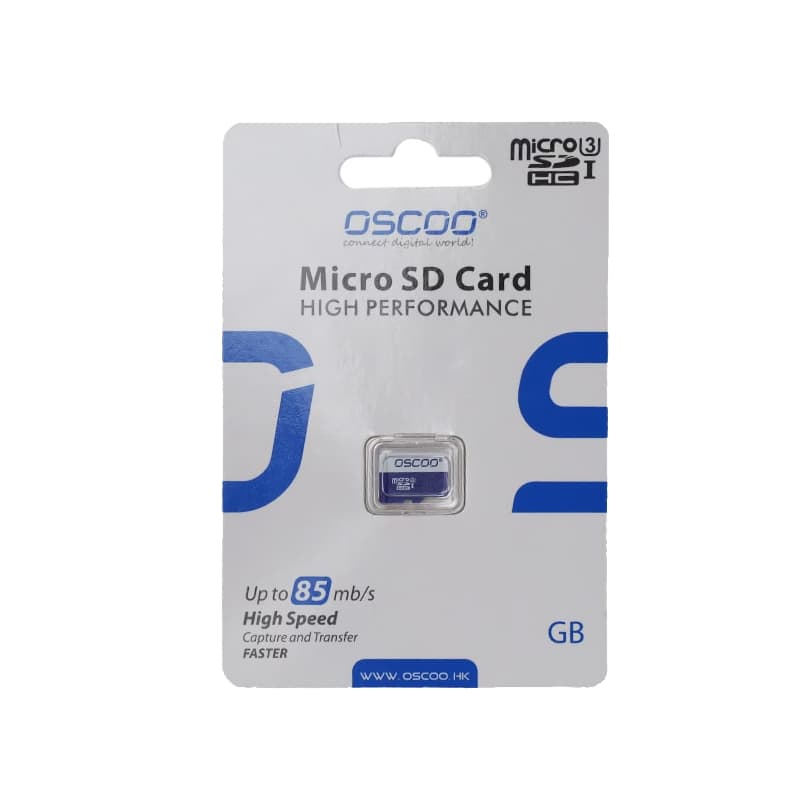 کارت حافظه میکرو اس‌دی اوسکو 128 گیگابایت سرعت 85MB/s U3 (آبی)