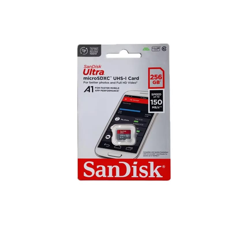 کارت حافظه میکرو اسدی سن دیسک 256 گیگابایت سرعت 150MB/s U1 A1 مدل Ultra — تصویر ۲