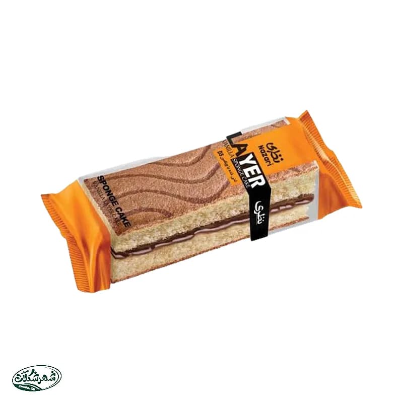 کیک لایه ای شفاف وانیلی نظری