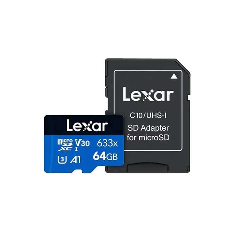 کارت حافظه میکرو اس‌دی لکسار 64 گیگابایت سرعت 100MB/s U3 A1 V30 — تصویر ۳