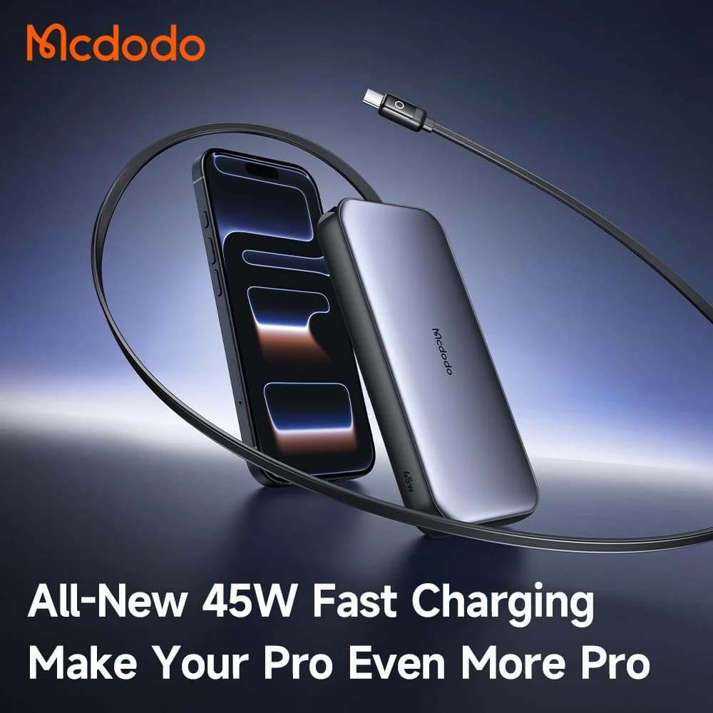 پاوربانک 45 وات مک دودو مدل MC-592 ظرفیت 10000 میلی‌آمپرساعت به همراه یک عدد کابل USB-C — تصویر ۸