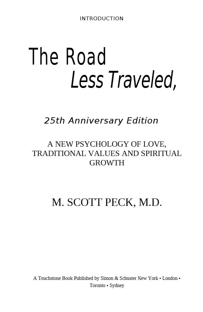 کتاب The Road Less Traveled (مسیر کمتر طی شده) نسخه انگلیسی PDF/ ام. اس. ایمری