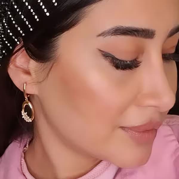 گوشواره آویز نگین دار ژوپینگ — تصویر ۳