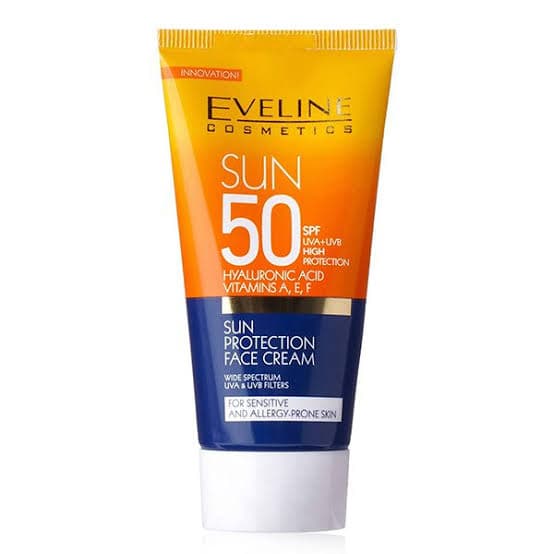 کرم ضد آفتاب بی رنگ اولاین با SPF50 مناسب پوست حساس و مستعد آلرژی حجم 50 میلی لیتر