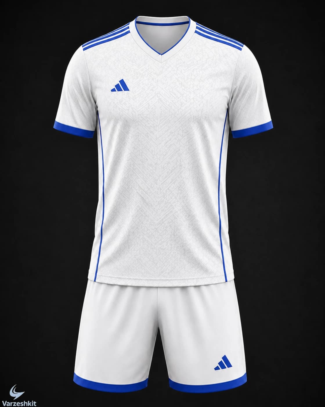 ست پیراهن و شورت فوتبال طرح آدیداس (Adidas) | سفید — تصویر ۵