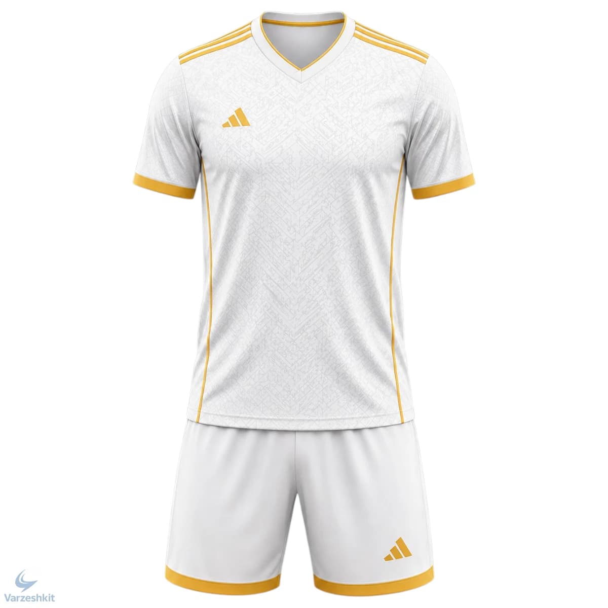 ست پیراهن و شورت فوتبال طرح آدیداس (Adidas) | سفید