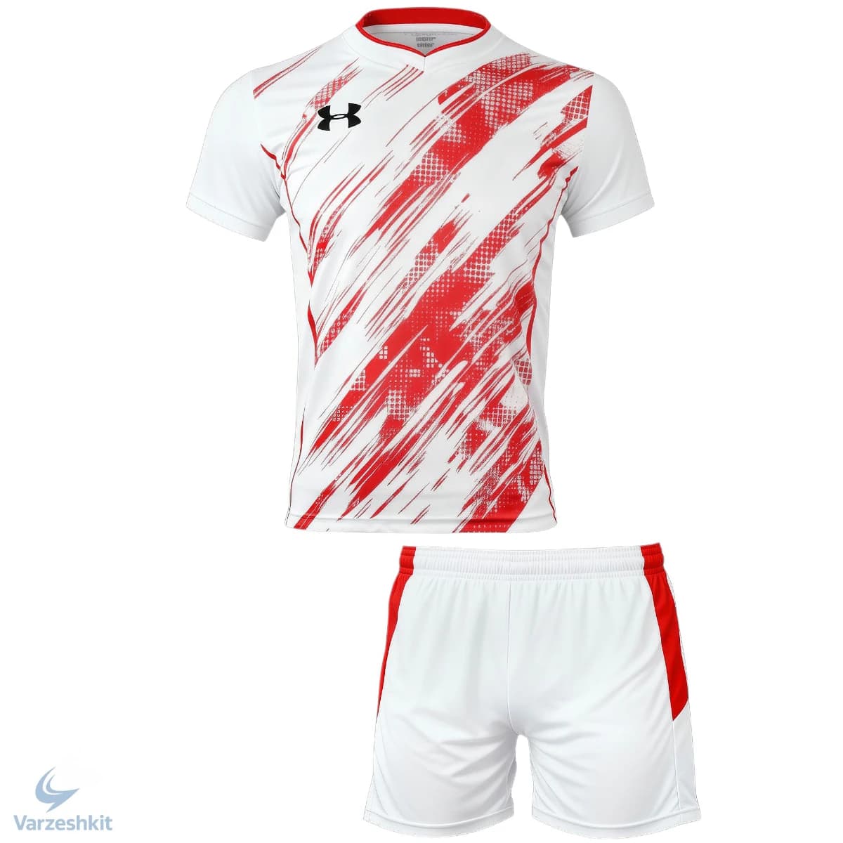 ست پیراهن و شورت فوتبال طرح آندر آرمور (Under Armour) | سفید