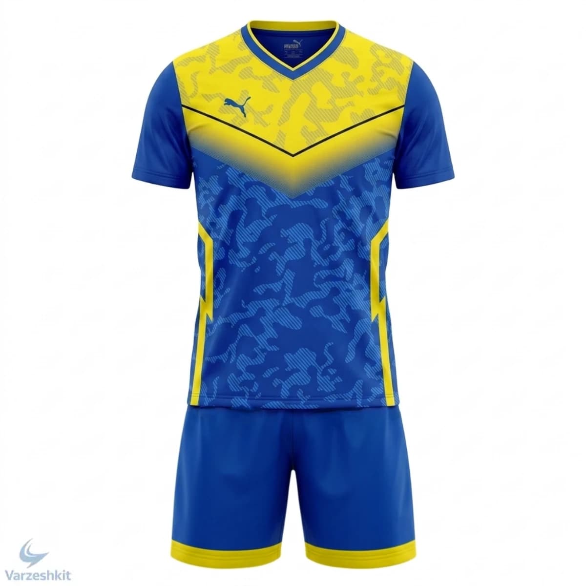 ست پیراهن و شورت فوتبال طرح پوما (Puma) | آبی