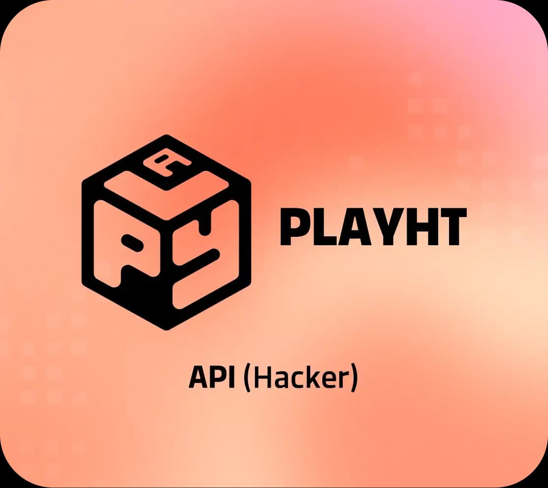 اکانت PlayHT API