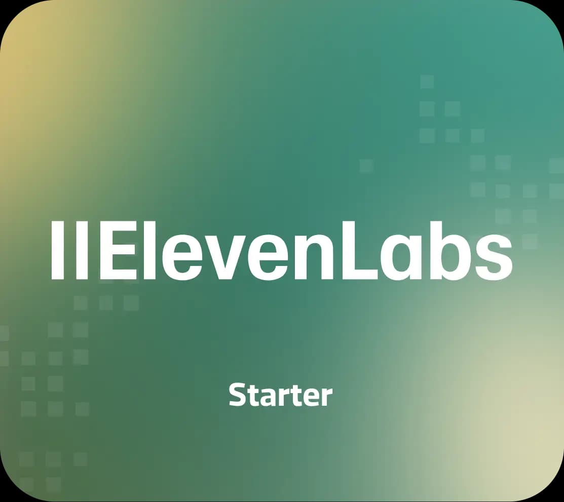 اکانت Elevenlabs Starter