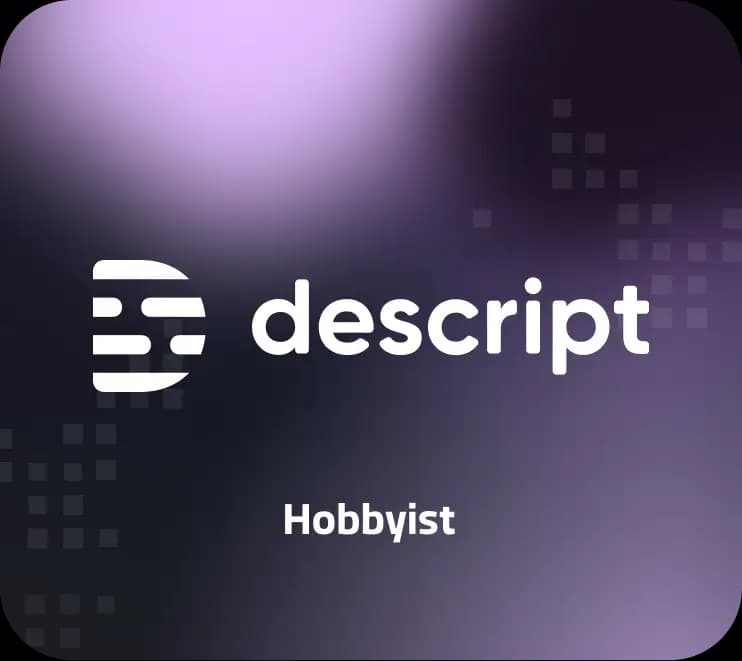 اکانت Descript Hobbyist