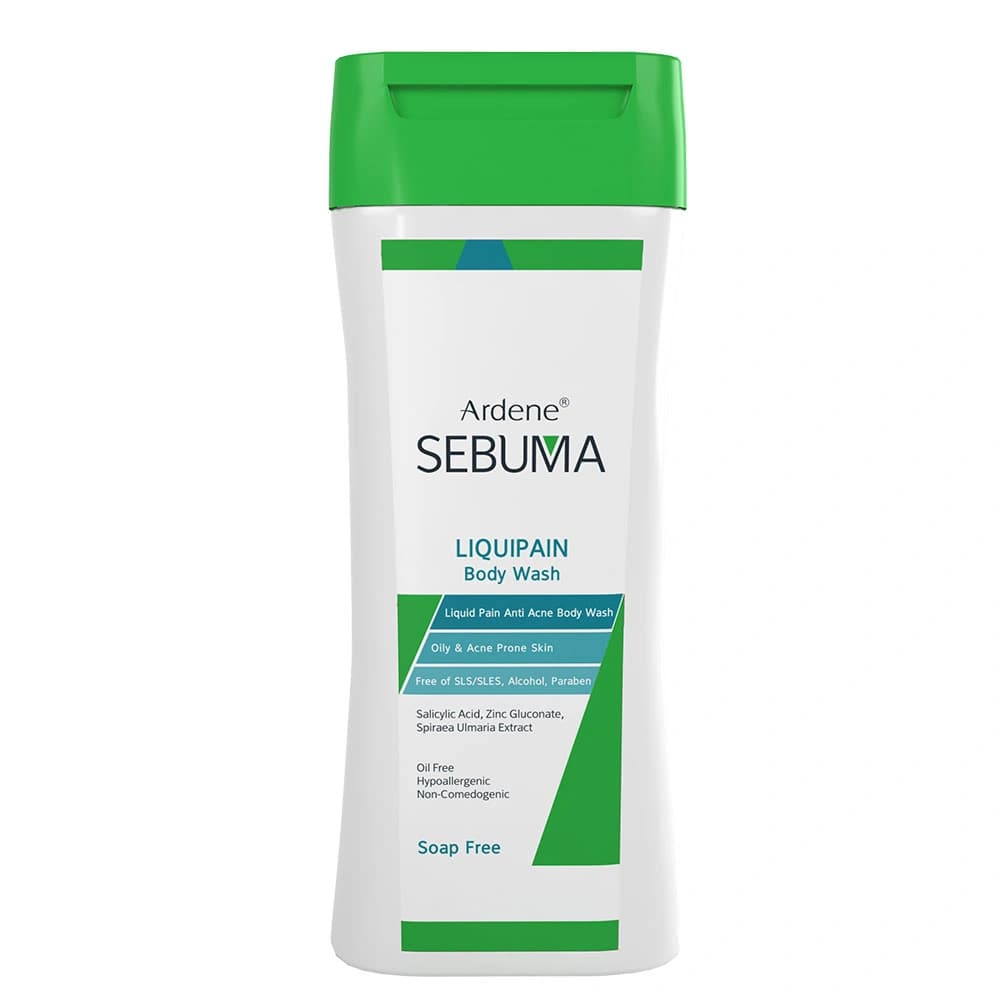 مایع شوینده غیرصابونی بدن آردن سبوما Liquipain مناسب پوست چرب و دارای آکنه حجم 250 میلی لیتر