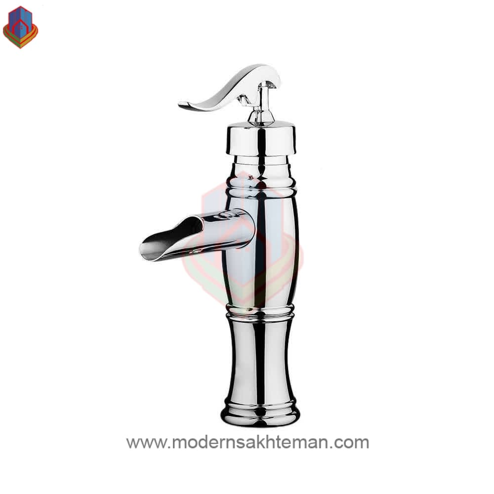 شیر روشویی کویران آذر مدل راین کروم براق