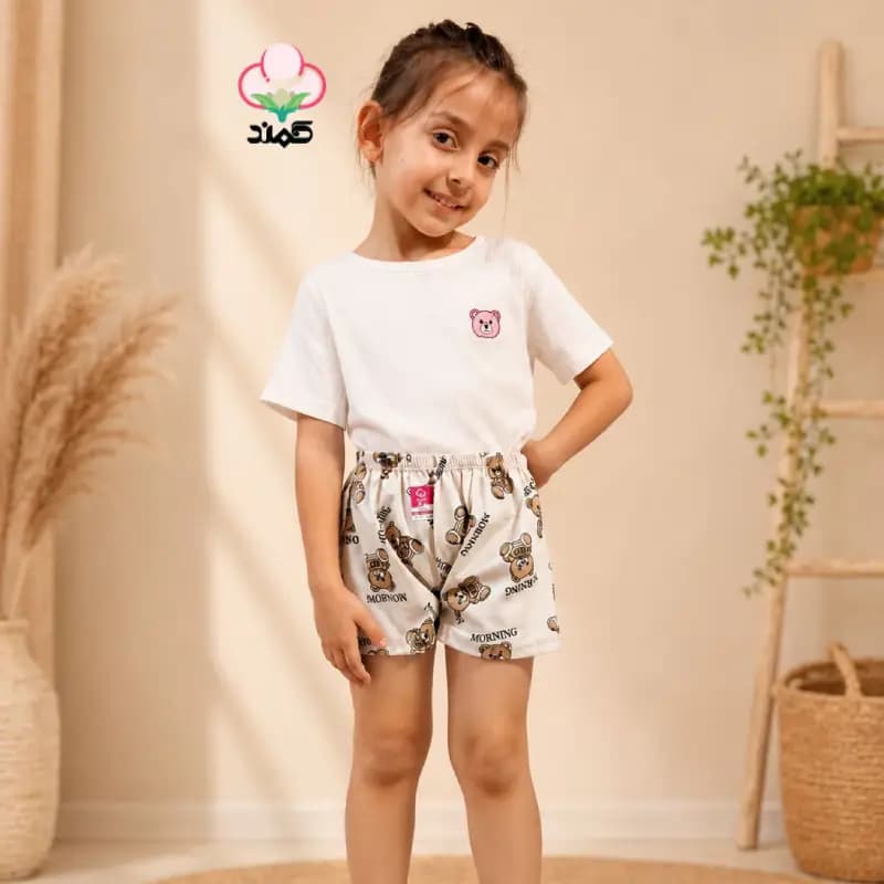شورتک بچگانه جینی نخ پنبه برند کمند — تصویر ۴