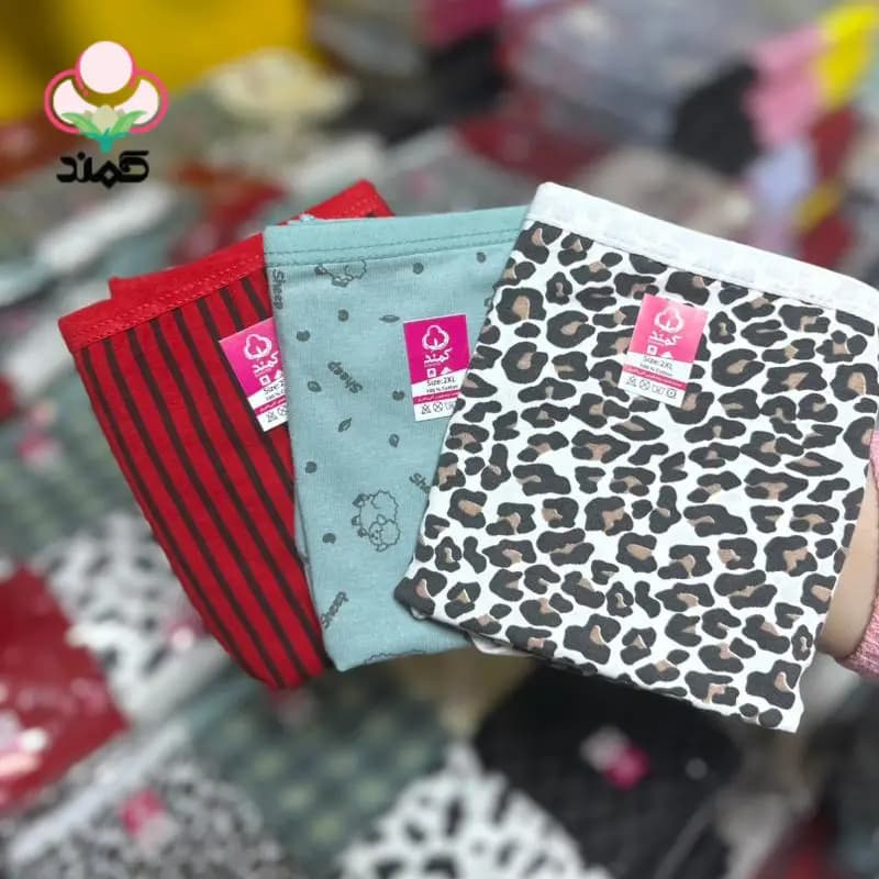 پک شورت نخ پنبه طرح دار