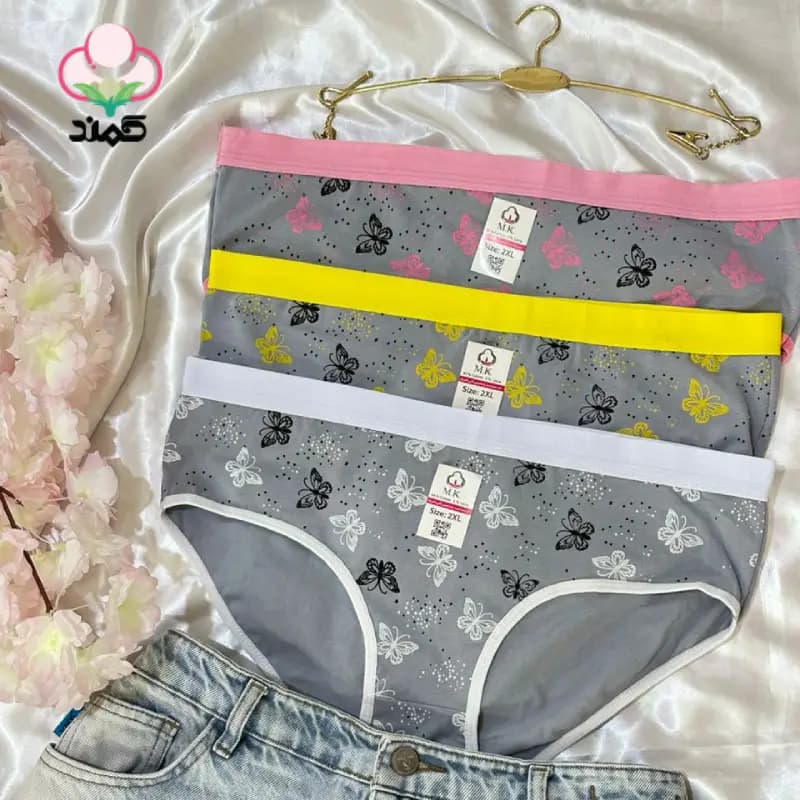 شورت جینی طرح پروانه نخ پنبه ای — تصویر ۲