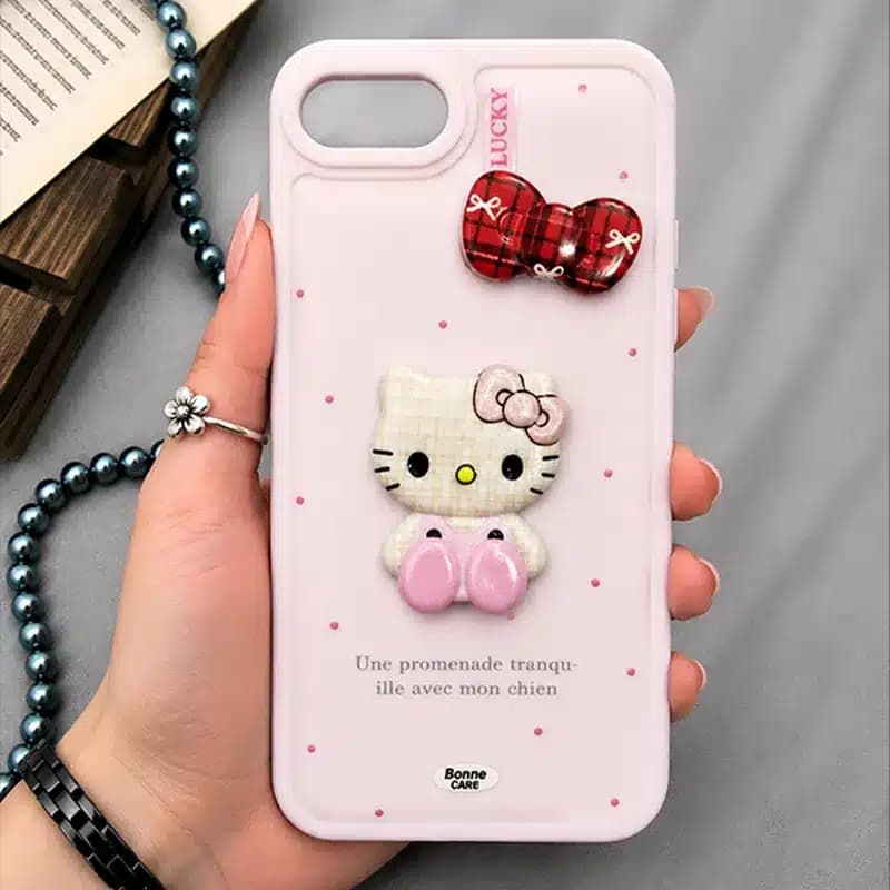 کاور شارک قاب مدل کیتی عروسکی مناسب برای گوشی موبایل اپل Iphone 7 / 8
