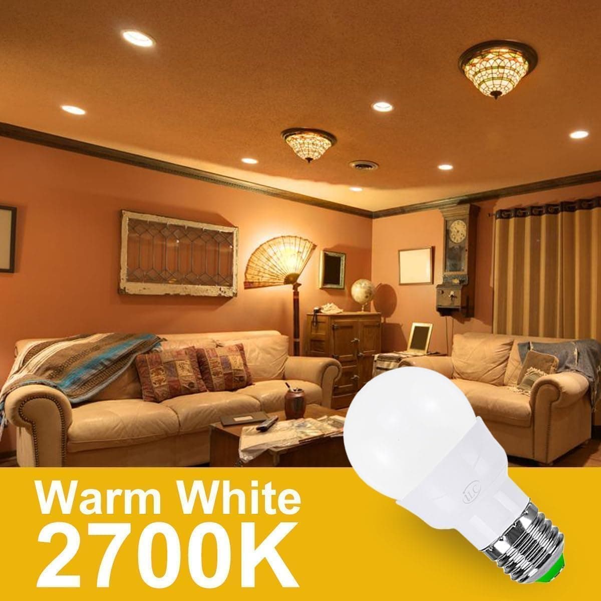 لامپ هوشمند چند رنگ iLC RGB LED – مدل US‑WW‑RGB‑3W‑E26 (بسته ۴ تایی) — تصویر ۵