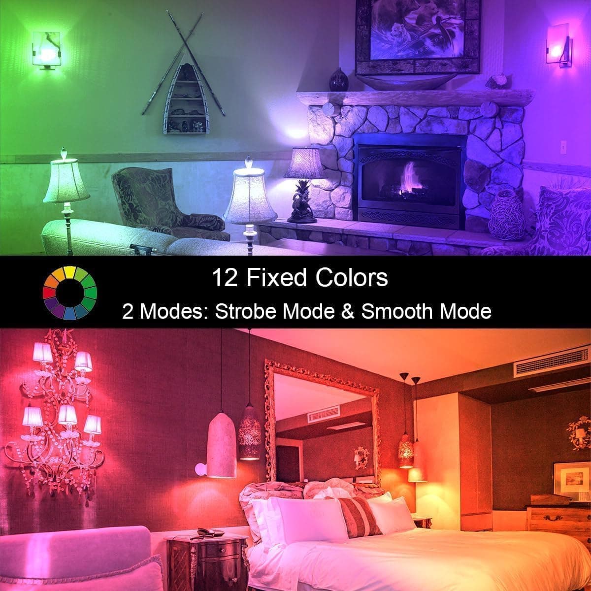 لامپ هوشمند چند رنگ iLC RGB LED – مدل US‑WW‑RGB‑3W‑E26 (بسته ۴ تایی) — تصویر ۲