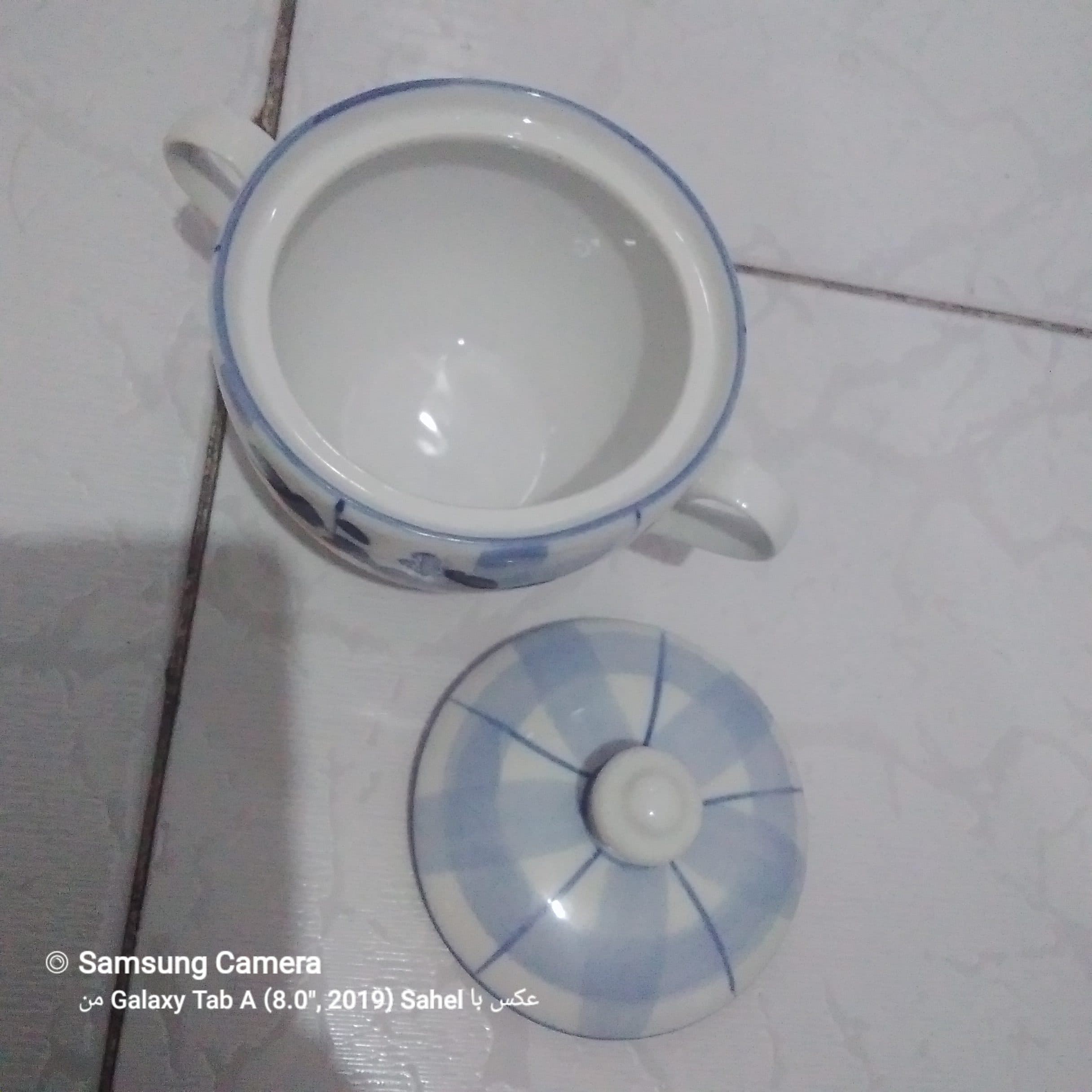 قندان خاص دسته دار طرح گل پنبه ای — تصویر ۲