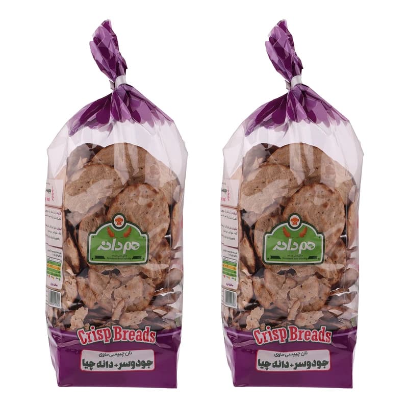 نان خشک چیپسی حاوی جو دوسر و دانه چیا هم دانه – 230 گرم